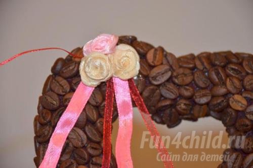 дерево из кофе. Сердце