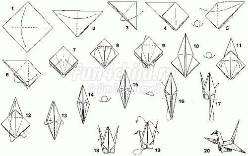 Сложные поделки оригами: схемы