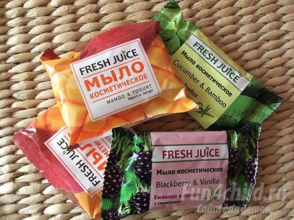 Отзыв о товарной линии косметического мыла Fresh Juice